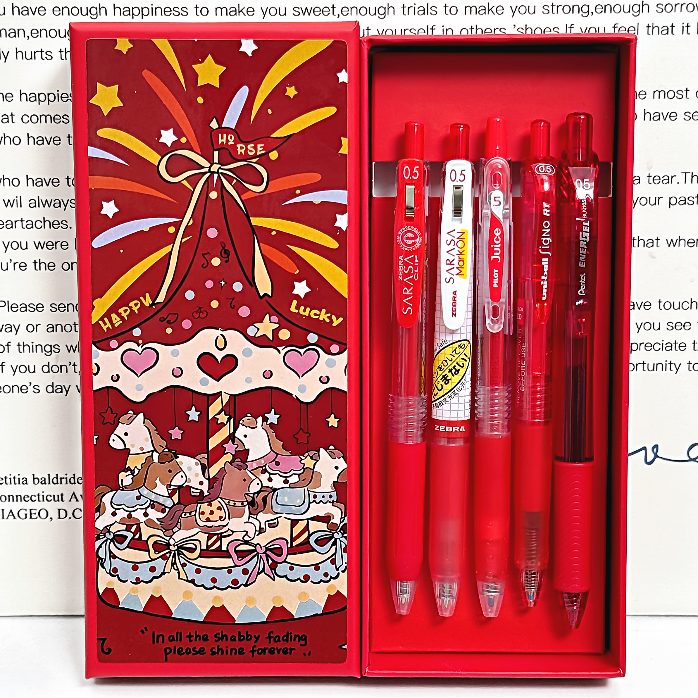 ZEBRA斑马红笔旋转木马年限定