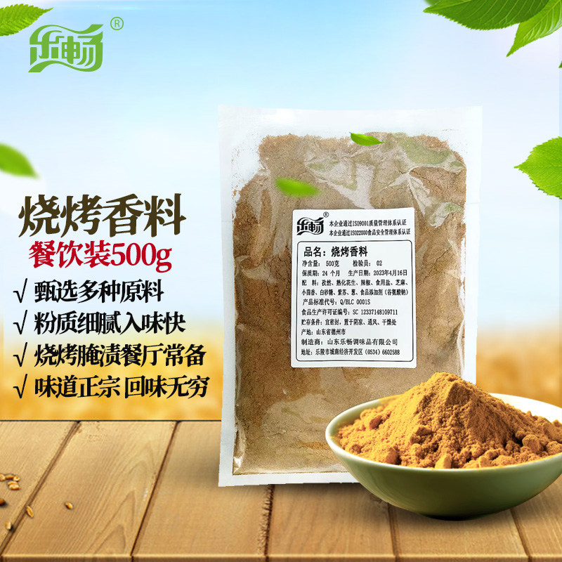 乐畅烧烤料500g大袋商用烧烤撒料烧烤调料炸串烤肉撒料孜然辣椒