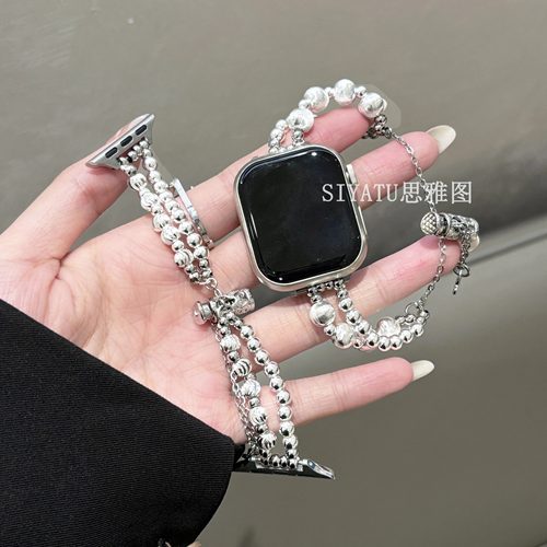 思雅图华为Fit4银光闪珠拉丝表链