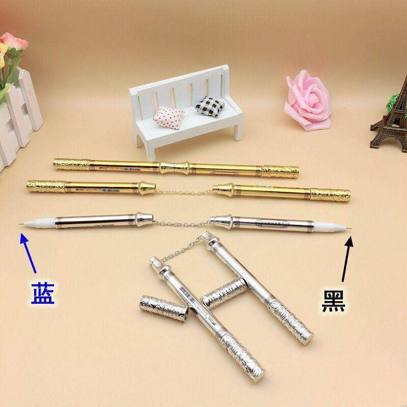 创意双节棍中性笔一头蓝一头黑双用签字笔学生开学文具,文具电教/文化用品/商务用品,圆珠笔,淘宝优惠券,粉丝福利购,淘宝优惠卷