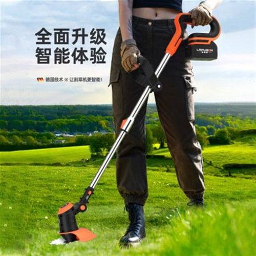 新款无刷锂电割草机充电式便携式打草机小型多功能家用电动除草机