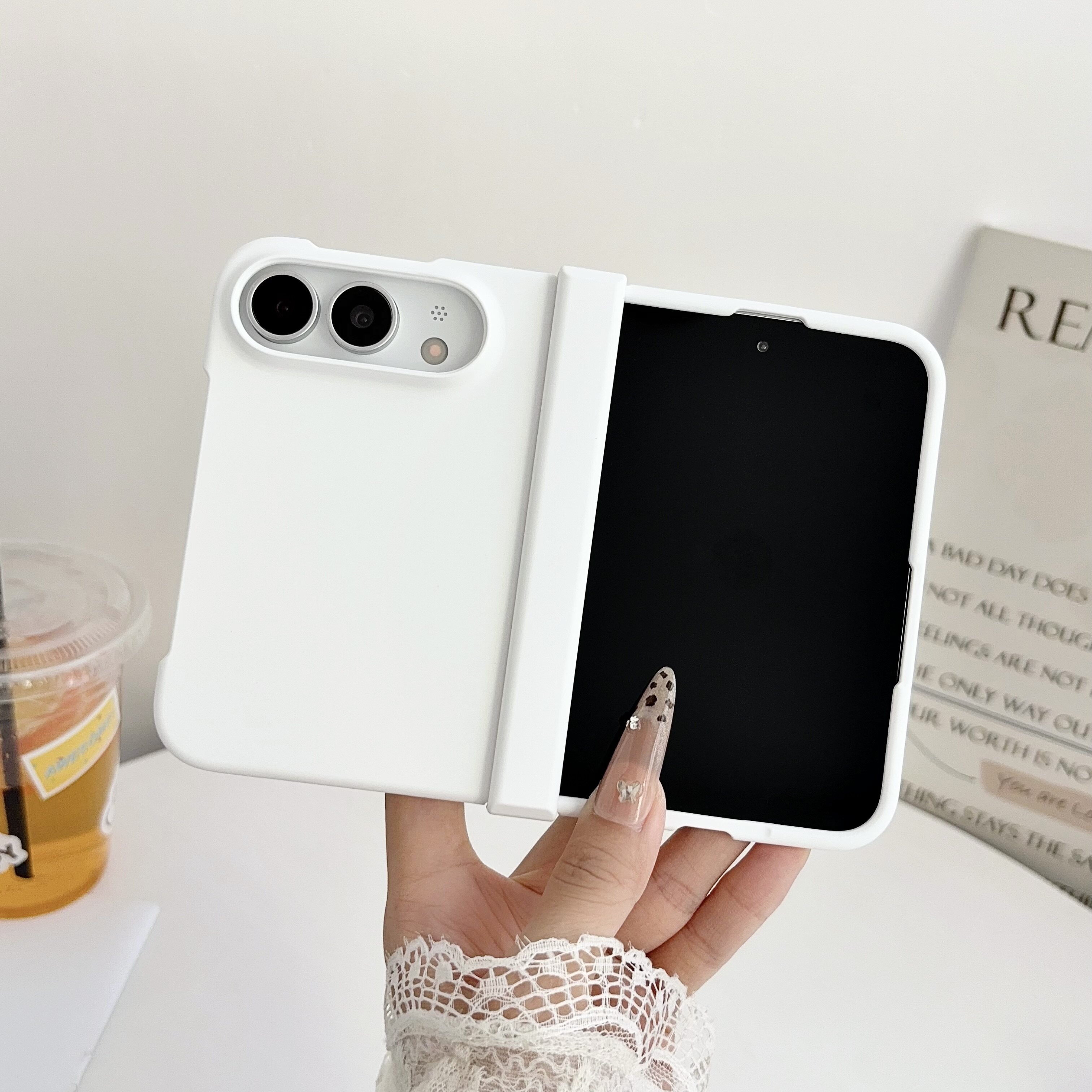 【中轴全包】适用苹果iPhone duo折叠屏手机壳保护壳新款女iPhoneduo肤感磨砂外壳保护套18阔折叠配件前框男