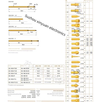 英钢探针 GKS-100 291 090 A2000 国产INGUN探针 三面尖弹簧顶针