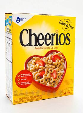新装单盒包邮美国进口通用磨坊Cheerios 全谷物原味燕麦圈 576g