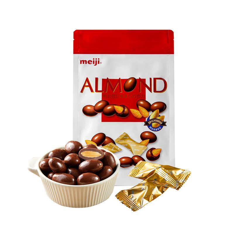 山姆会员商店代购明治巴旦木夹心巧克力休闲零食坚果仁图层巧克力