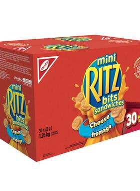 加拿大原装进口RITZ乐之chesse奶酪奶油mini夹心芝士饼干零食30包