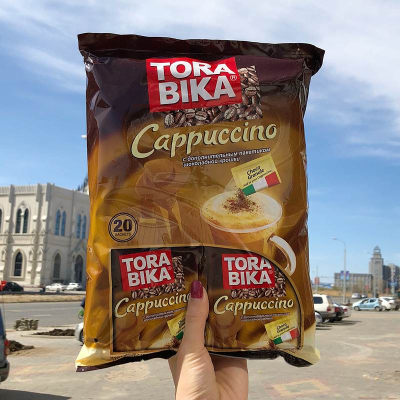 俄罗斯进口印尼TORABIKA卡布奇诺速溶咖啡意式三合一伴侣提神500g