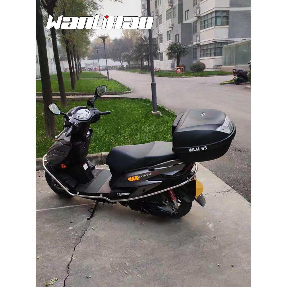 【52升】万里豪E65摩托车尾箱CT250赛艇外卖超大号后备工具储物箱