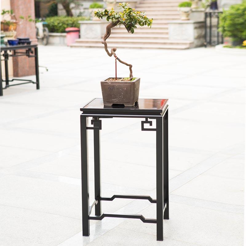 新中式铝合金花架艺术花几植物架阳台绿植架客厅落地盆景架多功能