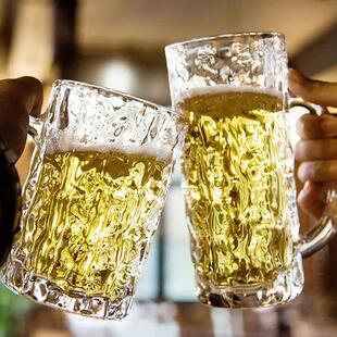 加厚带柄玻璃杯 日本进口东洋佐佐木玻璃啤酒杯扎啤杯茶杯水杯日式