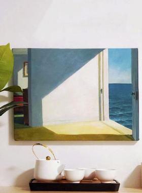 NONE ART 靠海的房间 霍普小众艺术北欧装饰画挂画客厅卧室背景墙