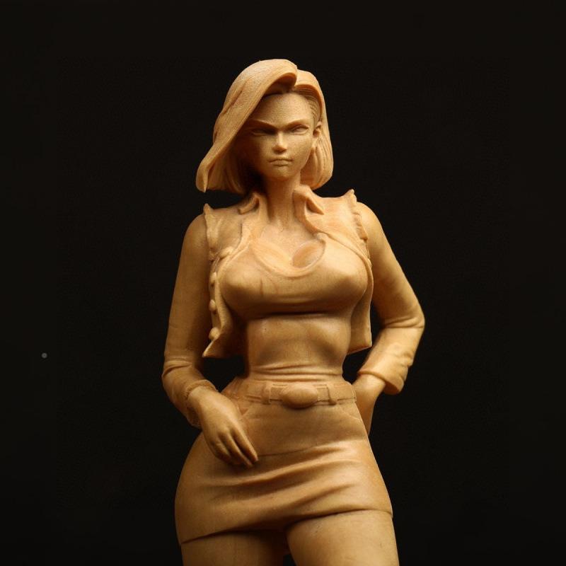 小居叶黄杨木雕现代美女人物文玩刻工SN672088艺品桌手工家装饰品