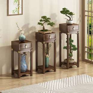 阳台花架置子物架地中式花架实木花架花盆架zhuji-HJ客厅落式花台