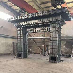 中式式门楼模具水泥混凝土背浇墙模具一围墙模板现预制体组合门楼