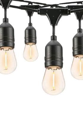 S14跨境球泡灯串户外37152防LED营胶灯塑串庭水院露彩灯串婚庆节