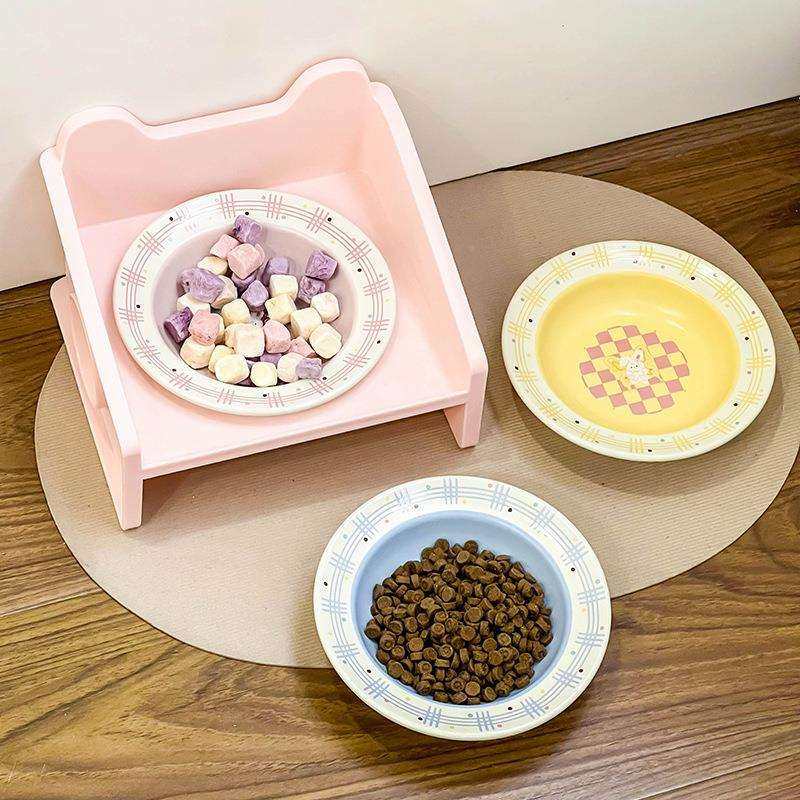 卡通钢系列飞碟盘带碗架瓷宠jp琴物碗陶猫碗狗碗护边水碗猫兔狗饭,畜牧/养殖物资,特种养殖设备,淘宝优惠券,粉丝福利购,淘宝优惠卷