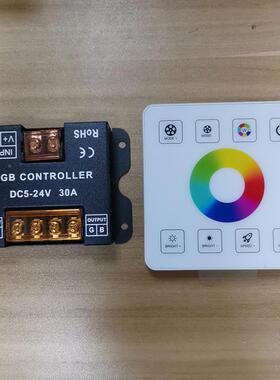 30A无线RRF86-03F86面板全触摸调开E关5050R光GB七彩灯带L控D制器