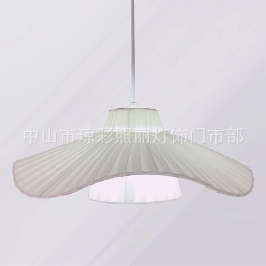 法式网红奶灯油风餐复厅吊灯客具厅卧室65735民宿吧台布艺原木灯