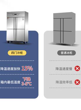 四门箱商用冷藏冰冷冻保鲜厨房温四开TM-65869双门冷柜立式大容量