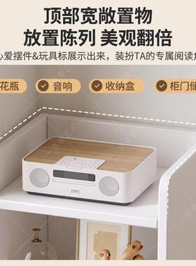 书置展物架落现代简约多层地收纳示柜子D117家用书房小型带门架窄