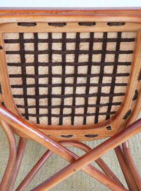 藤椅三沙件台套阳GSU茶桌椅子组合真藤气发透老人休闲靠背座椅家