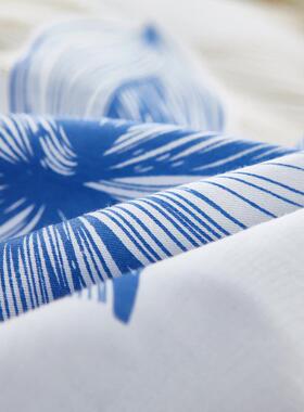 简新约小清印花纯棉套单件aDNY-2025类母婴单被罩全床棉上被用品