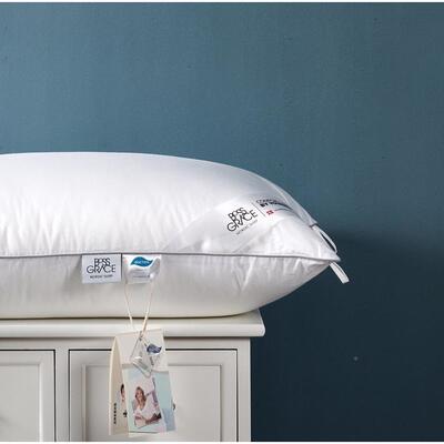 七星级酒店羽丝机绒单人枕80846支头纯棉枕芯可洗水洗枕低中高枕