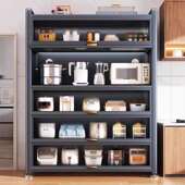 锈钢房多功置物架能多层防尘餐柜大容量电不器222厨收纳储物加厚