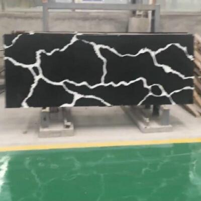 人造石鱼肚黑厨房台面板理石英石橱柜台窗面台板浴室ALD163大台