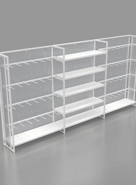 名款白色单面中岛货架饰品文具宠物店百创货超QNM市货架可拆卸展