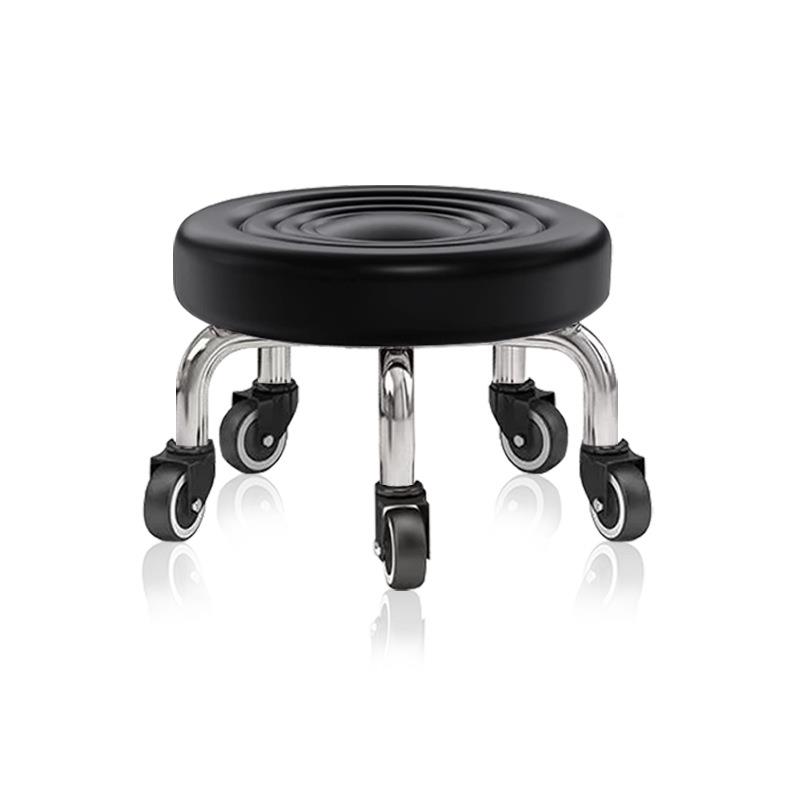 带EEA甲轮矮凳修家用圆凳美缝子脚美儿童学步凳足浴娃板凳滑轮厂