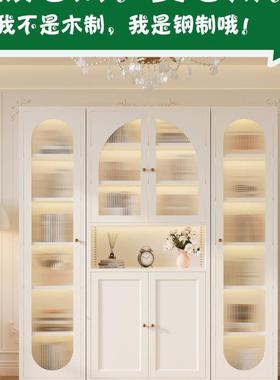 书柜玻璃门防尘书架收柜纳子铁艺物柜64037物客置厅储柜家用展示