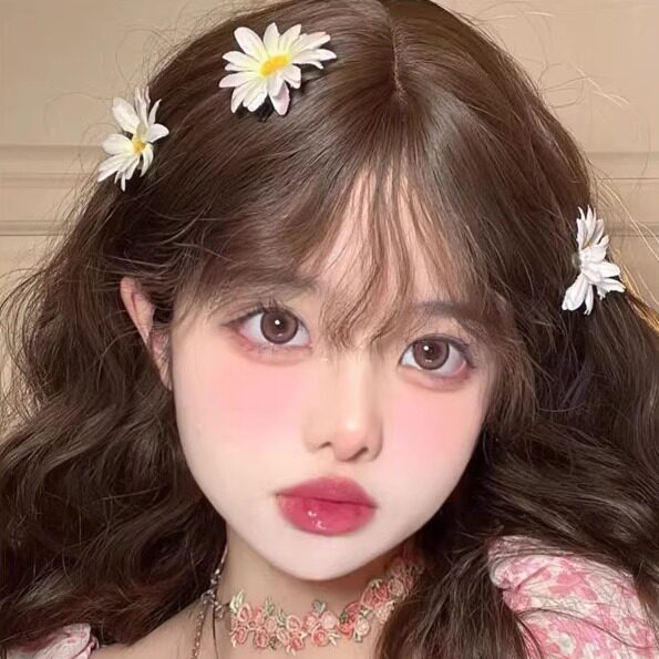 新款清新温柔风少女写真花朵发夹头饰度假头花配饰高颜值超仙发饰