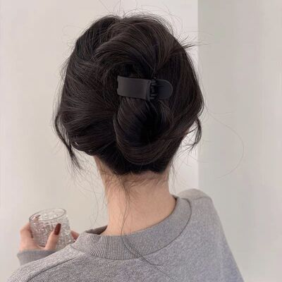 简约纯色调发夹女后脑勺盘发抓夹