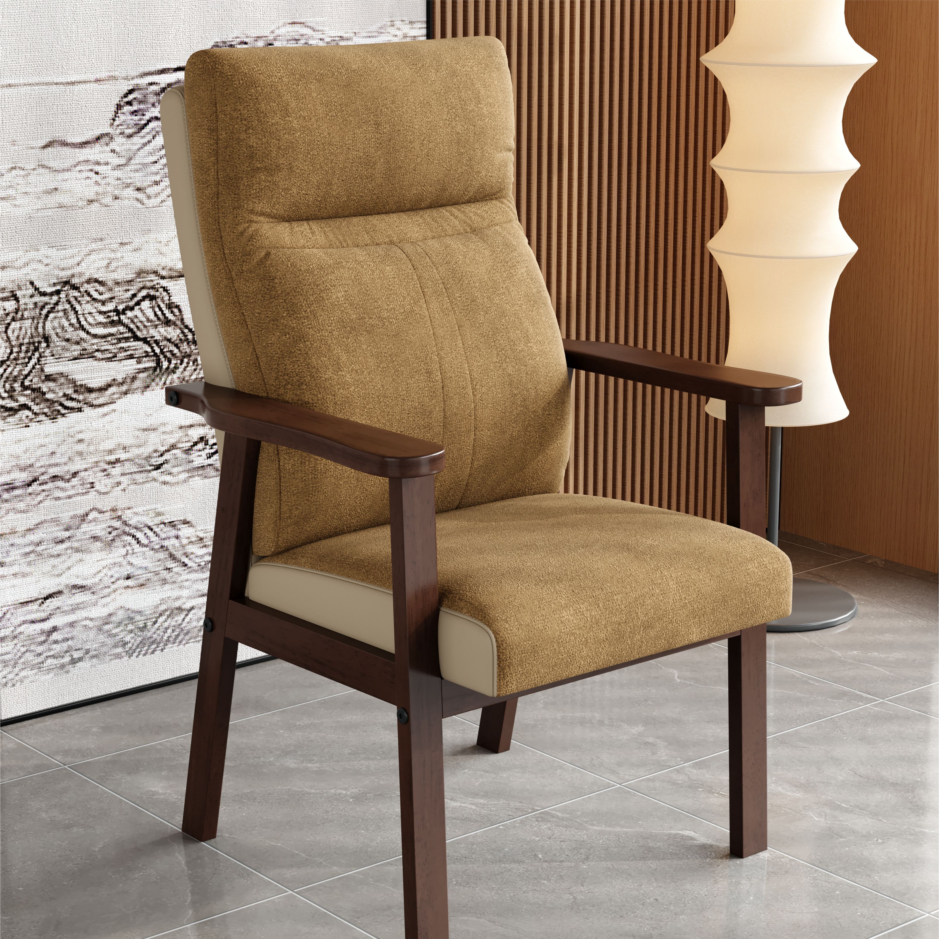 实木亚麻绒面手感好可定制全皮面