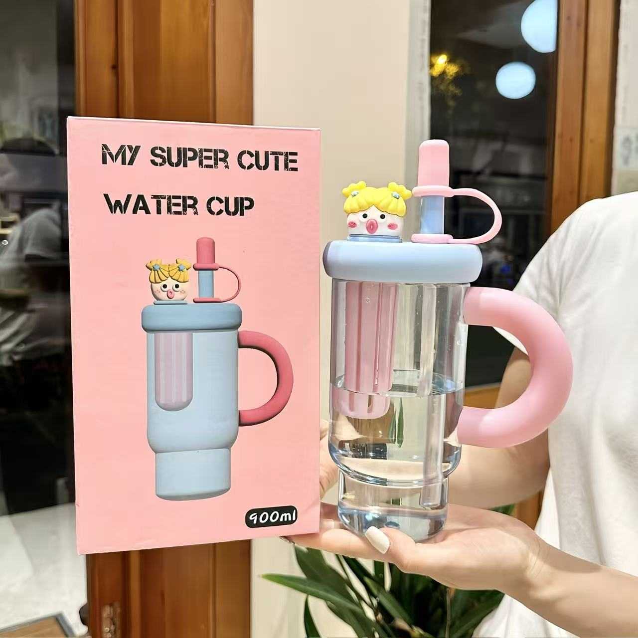 吸管杯冰霸杯茶壶夏季大容量水杯女生耐高温高颜值塑料杯学生杯子