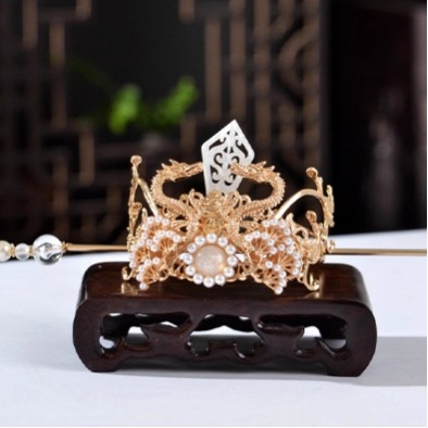 古风束发冠饰品汉服头饰古装男女发饰高马尾发簪套头冠马面裙配饰