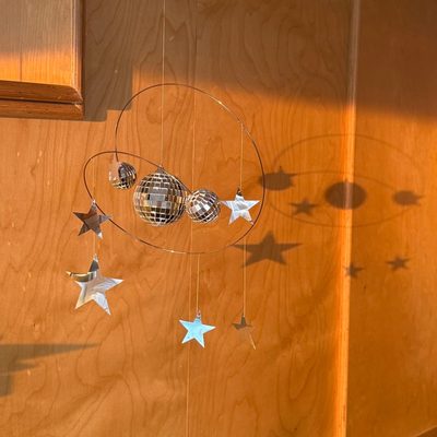 星星夜空反光挂饰手工DIY材料包礼物阳光捕手迪斯科星球平衡吊饰