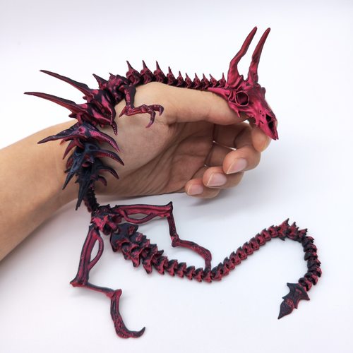 3D新款打印骨龙骸骨关节可动手办