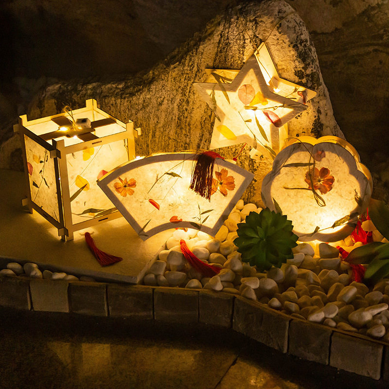 3D新款笼手工diy花草纸灯笼制作