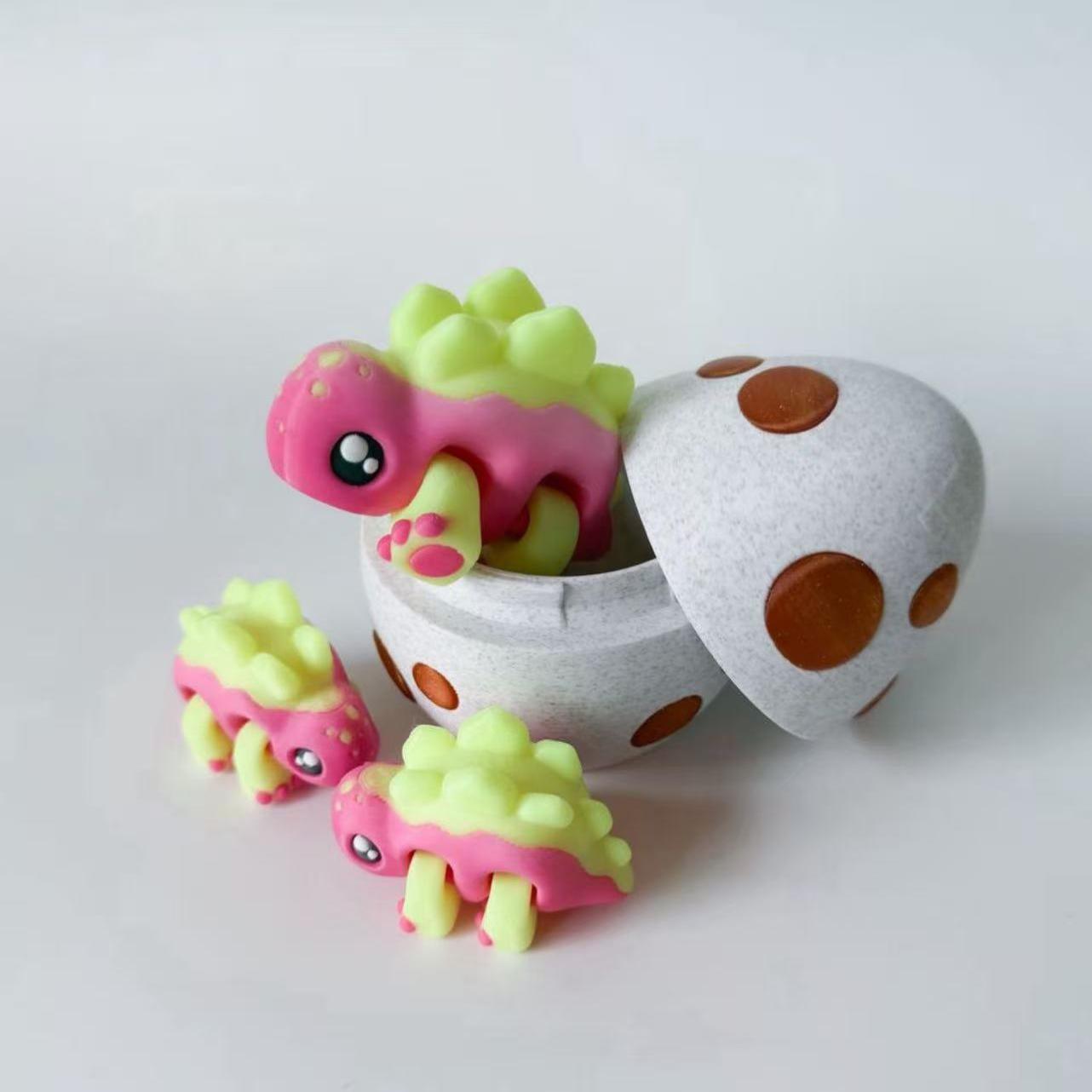 3D新款打印萌宠剑龙蛋关节可动