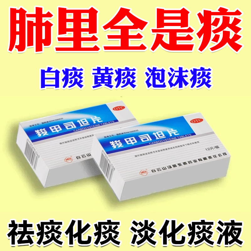 痰液粘稠不易咳出支气管炎咳嗽秋冬季易发作清痰祛痰清肺润肺药S