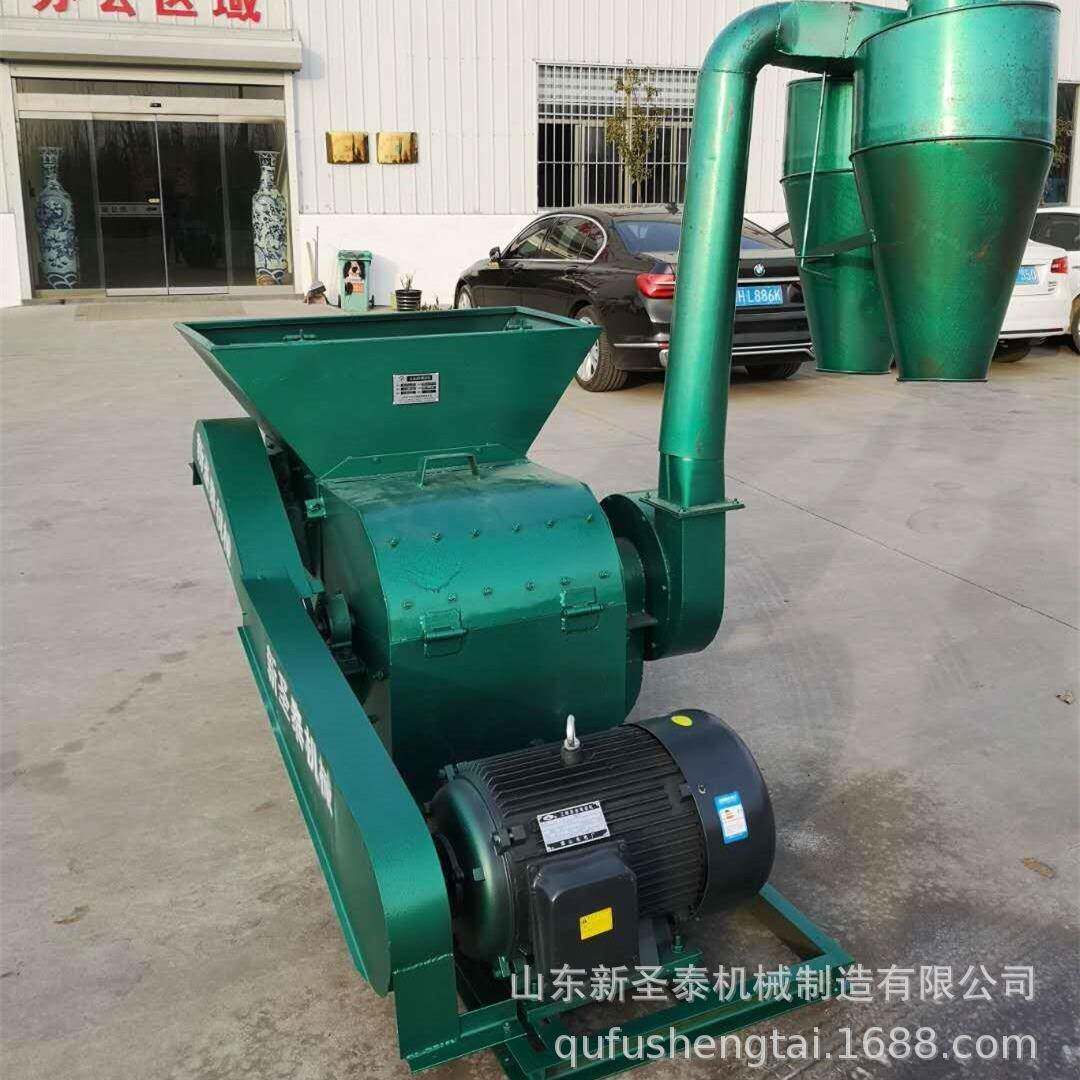 小型稻壳秸秆饲料粉碎机可选自动除尘沙克龙