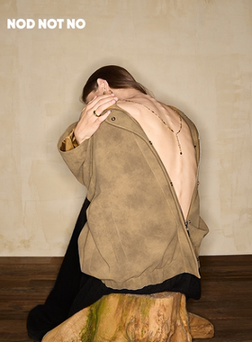 NOD NOT NO25AW秋季新款扎染环保麂皮飞行员短拉链夹克外套