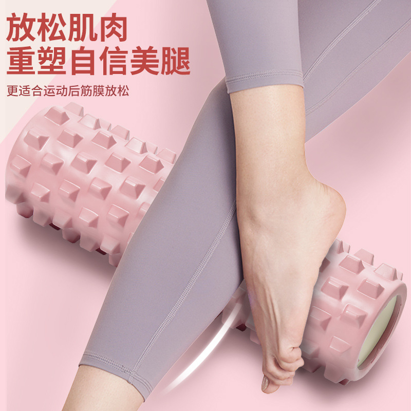 EVA空心狼牙形瑜伽柱实心泡沫轴平衡棒健身肌肉放松器泡沫轴