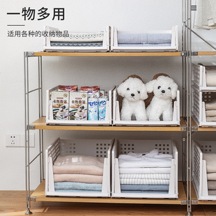 收纳宿舍衣橱分隔置物架一体式 分层隔板抽屉式 衣柜折叠收纳筐