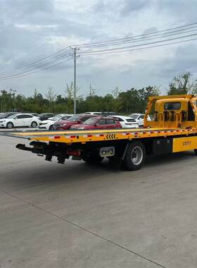 ‬欧马可蓝牌一拖二清障车 福田救援车 多功能道路清障车 平板车