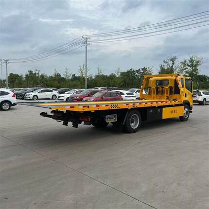 ‬欧马可蓝牌一拖二清障车 福田救援车 多功能道路清障车 平板车