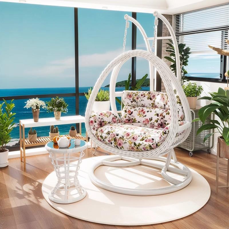 吊篮藤椅懒人椅摇椅阳台秋千摇篮椅庭院双人吊椅室内家用吊床新款