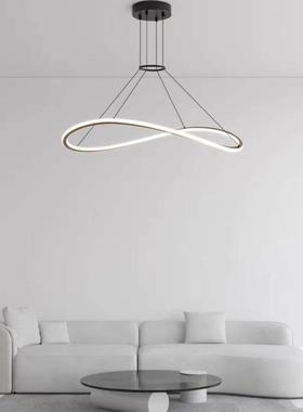 现代7639约全铜意式环极简简客吊灯新款设计师圆全光谱主卧厅室吊